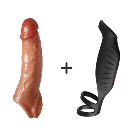 Togetherinfeel™ APP Controlled 9 Vibrating Penis Extender Sleeve With Cock Ring